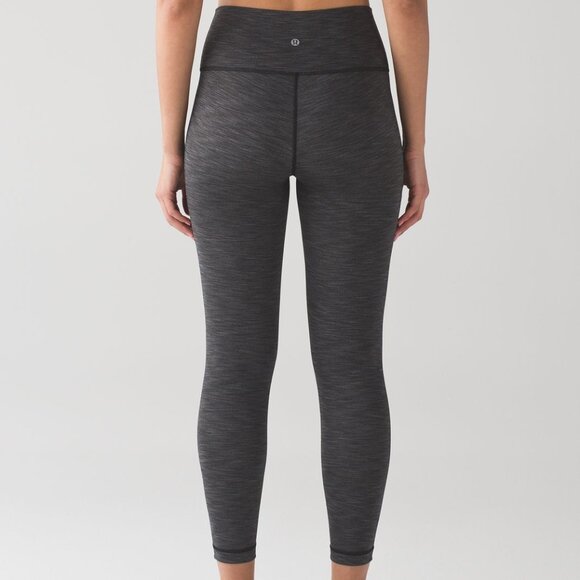 Lululemon High Times Pant 7/8 Leggings Heathered Black 6